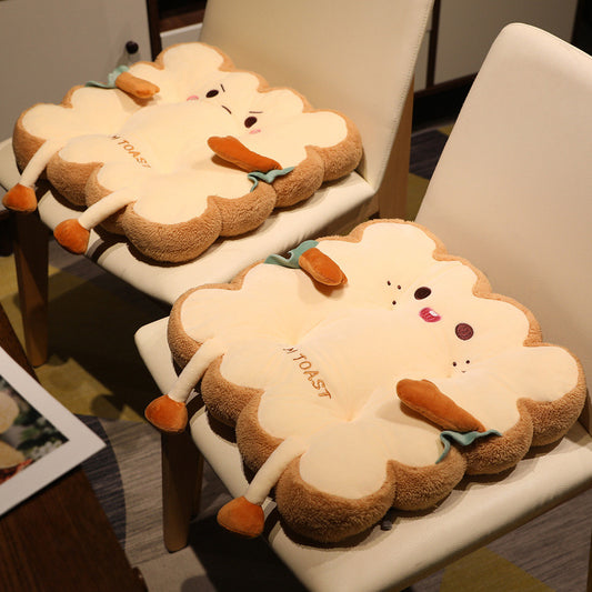 Cute Toast Plush Chair Cushion