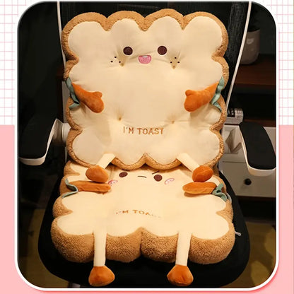 Cute Toast Plush Chair Cushion