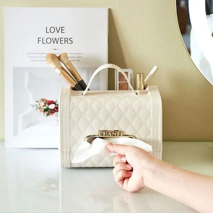 Luxury Handbag-Inspired Tissue Box & Organizer