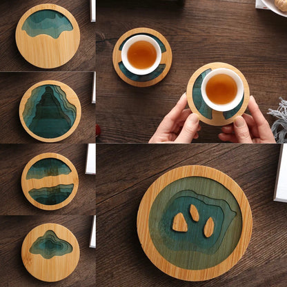 Exquisite Translucent Bamboo Epoxy Coffee/Tea Coaster