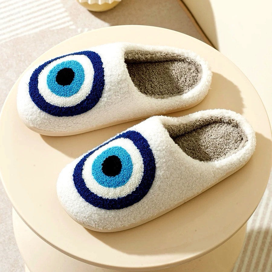 Evil Eye Guardian Slippers: Cozy Protection for Your Steps