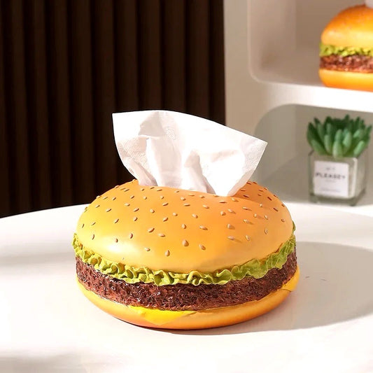 Funny Hamburger Tissue Box: Whimsical Decor for a Lighthearted Touch