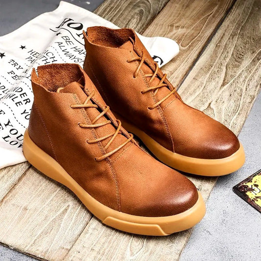 RetroEngland Soft Leather Casual Boots