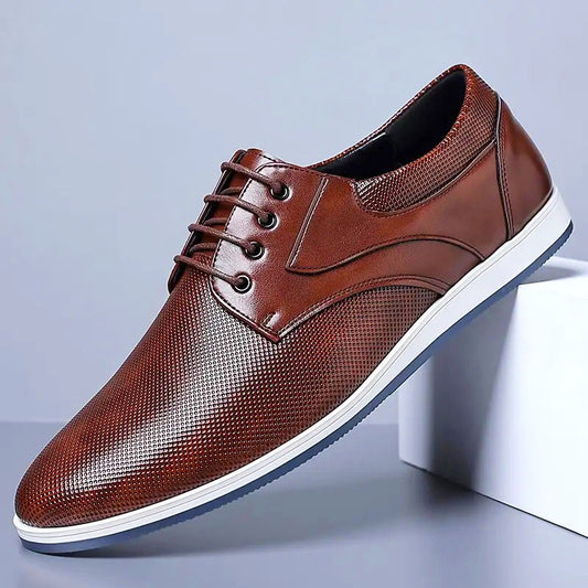 Men's Luxury Leather Lace-up Casual Shoes