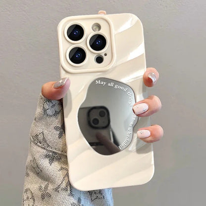 Mirror Ripple Case for All iPhones – Perfect for Quick Makeup Checks