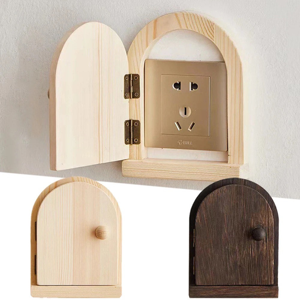 Creative Wooden Door Switch Socket Protective Cover