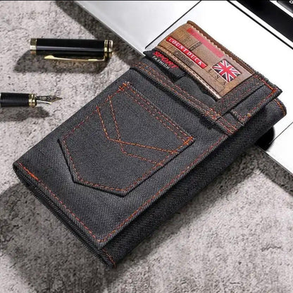 Men's Vintage Denim Wallet