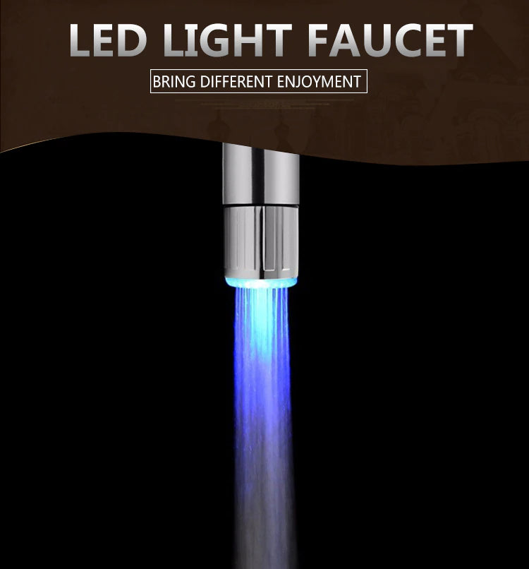 LED Temperature Sensitive 3-Color Light-up Faucet