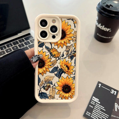 Sunflower Radiance iPhone Case with Robust Silicone Protection