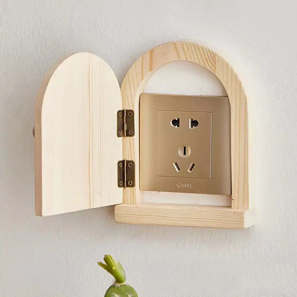 Creative Wooden Door Switch Socket Protective Cover