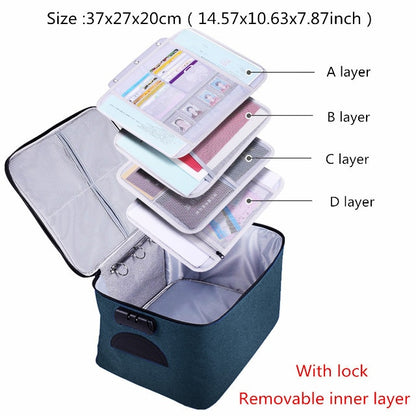 Document Organizer Briefcase A4 Folder Holder