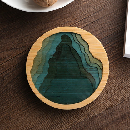 Exquisite Translucent Bamboo Epoxy Coffee/Tea Coaster