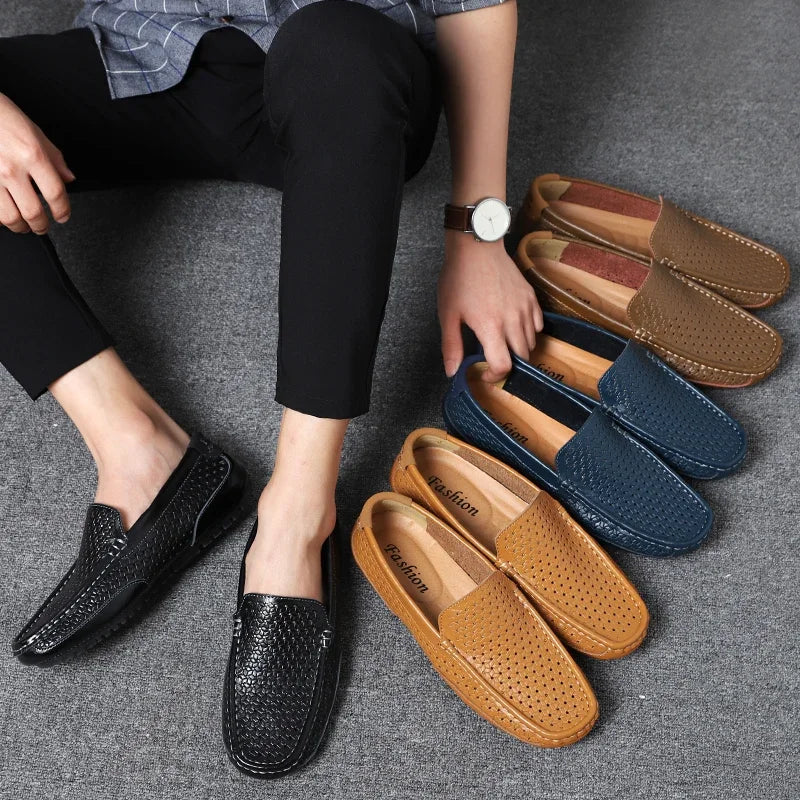 Men’s Woven genuine Leather Loafer