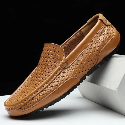 Men’s Woven genuine Leather Loafer