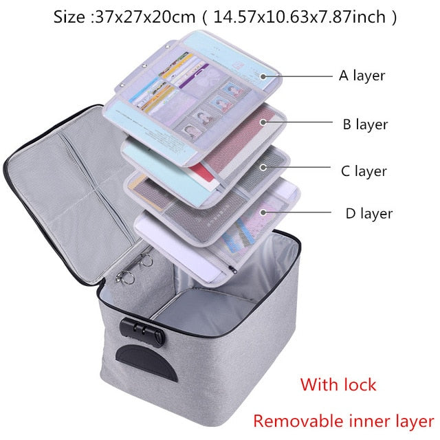 Document Organizer Briefcase A4 Folder Holder