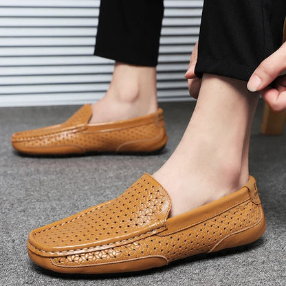 Men’s Woven genuine Leather Loafer