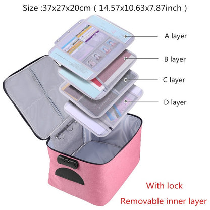 Document Organizer Briefcase A4 Folder Holder