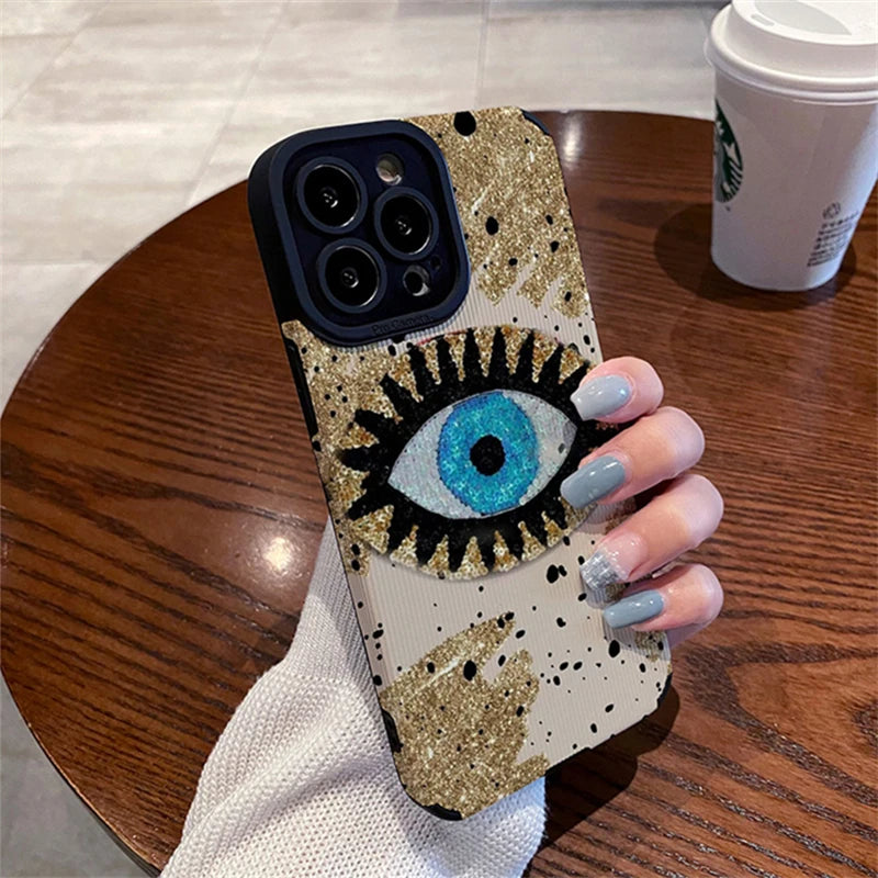 Stylish Blue Eye Soft Silicone Case for Iphone