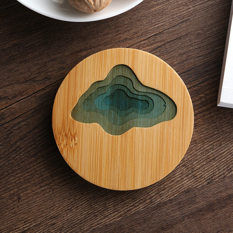 Exquisite Translucent Bamboo Epoxy Coffee/Tea Coaster