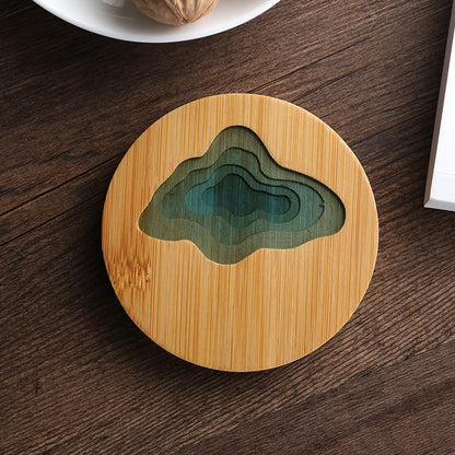 Exquisite Translucent Bamboo Epoxy Coffee/Tea Coaster