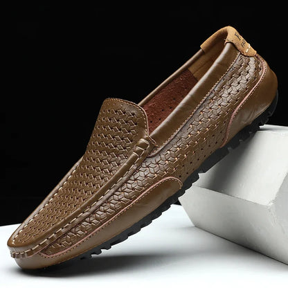 Men’s Woven genuine Leather Loafer