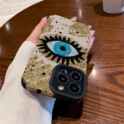 Stylish Blue Eye Soft Silicone Case for Iphone