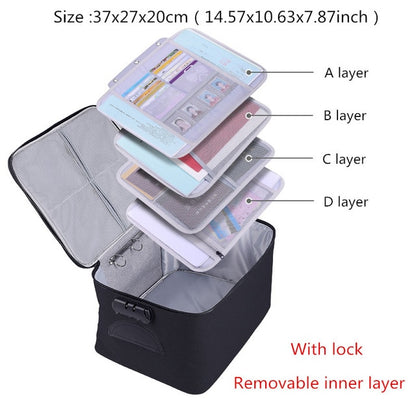 Document Organizer Briefcase A4 Folder Holder