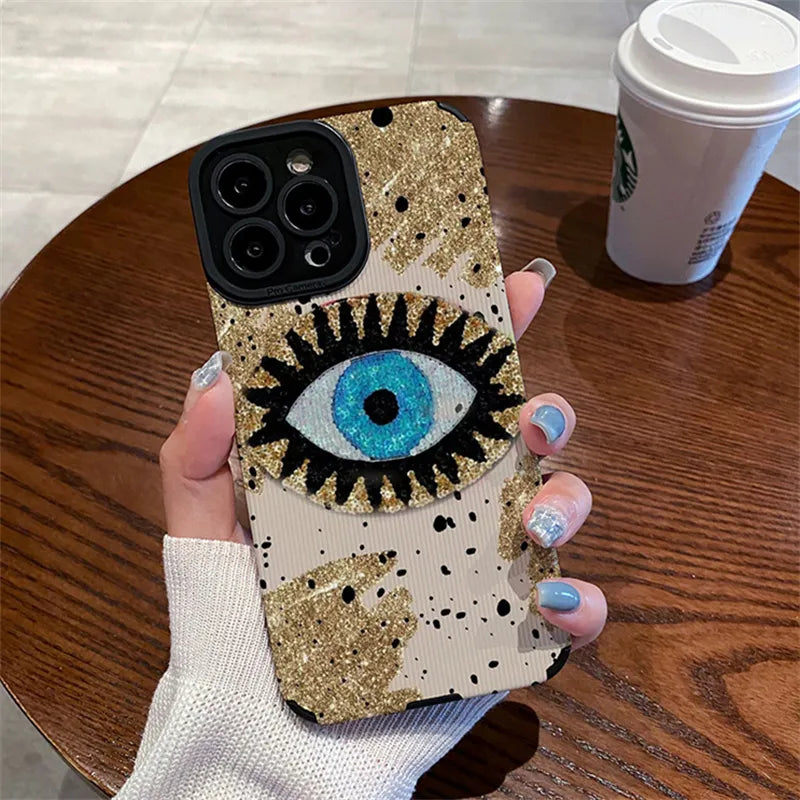 Stylish Blue Eye Soft Silicone Case for Iphone