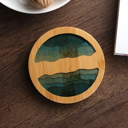 Exquisite Translucent Bamboo Epoxy Coffee/Tea Coaster