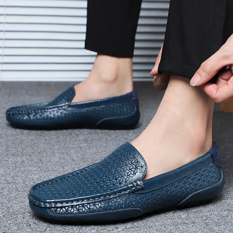 Men’s Woven genuine Leather Loafer