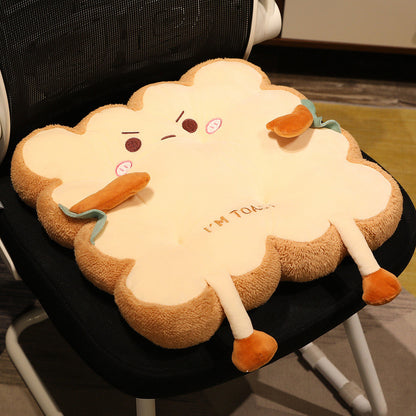 Cute Toast Plush Chair Cushion