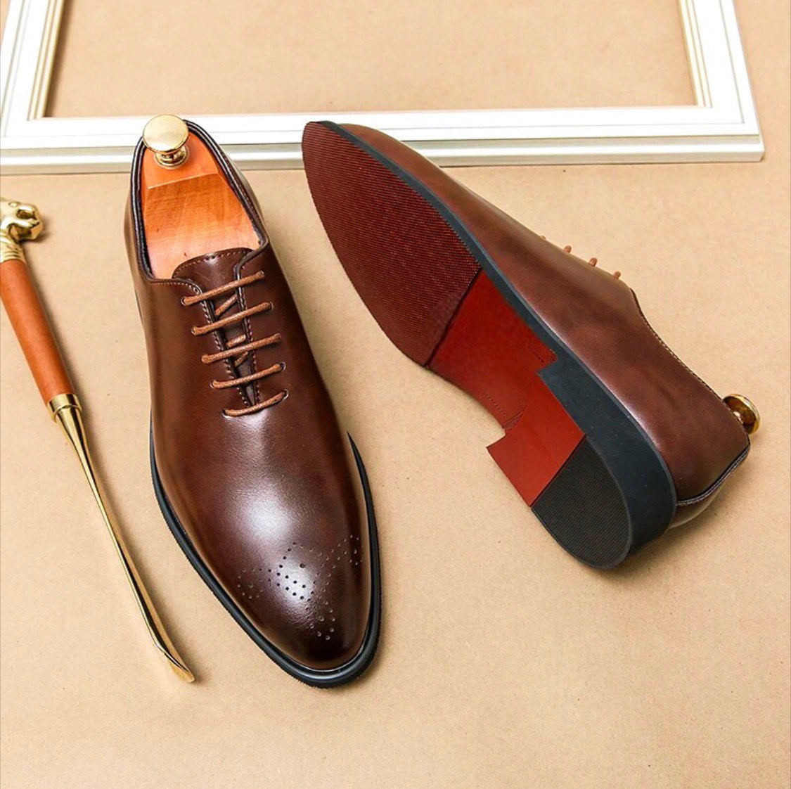 Luxury Men's Leather Oxford Shoes