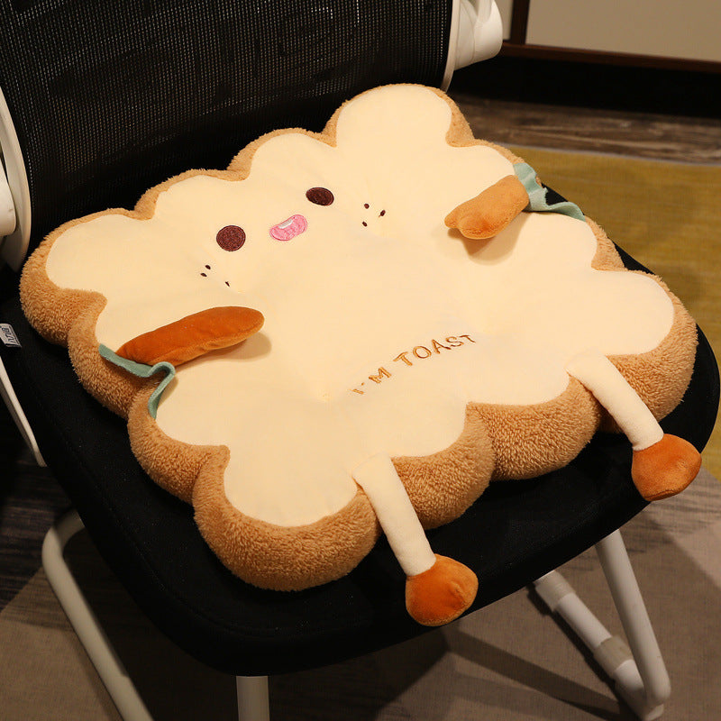 Cute Toast Plush Chair Cushion