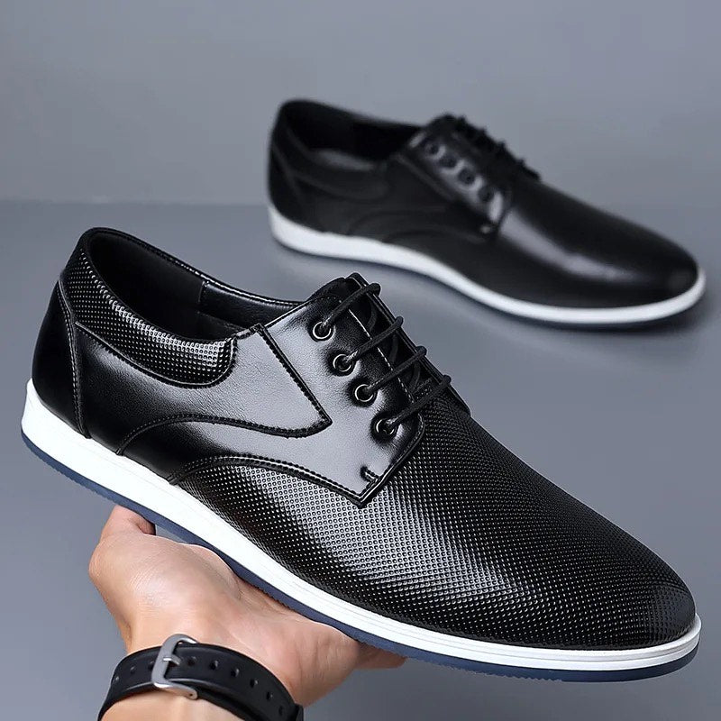 Men's Luxury Leather Lace-up Casual Shoes