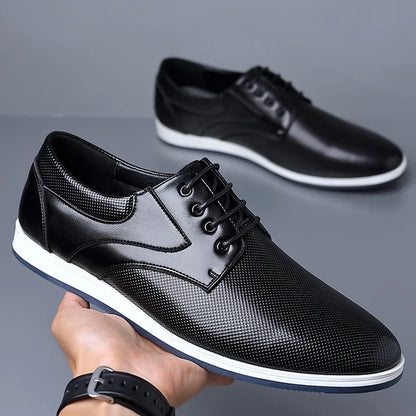 Men's Luxury Leather Lace-up Casual Shoes