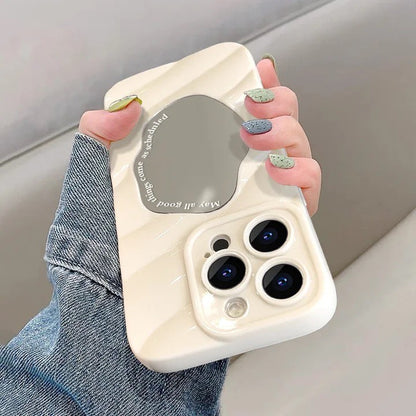 Mirror Ripple Case for All iPhones – Perfect for Quick Makeup Checks