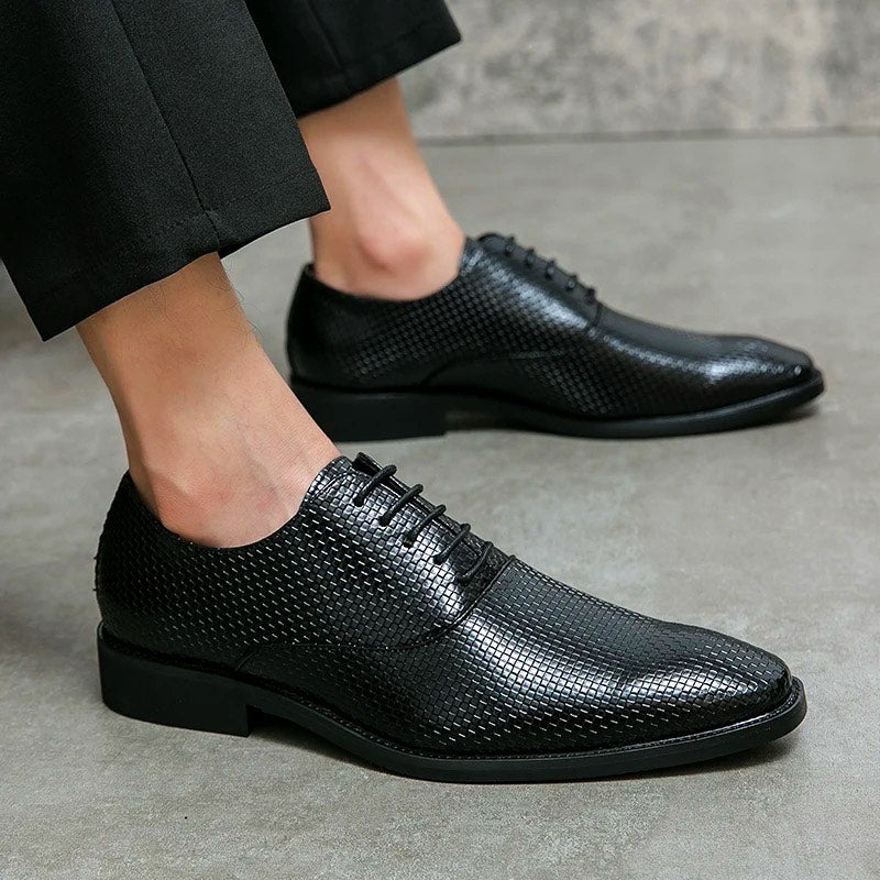 Gentlemen’s Woven Leather Dress Oxford Shoes