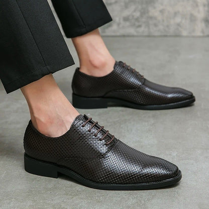 Gentlemen’s Woven Leather Dress Oxford Shoes