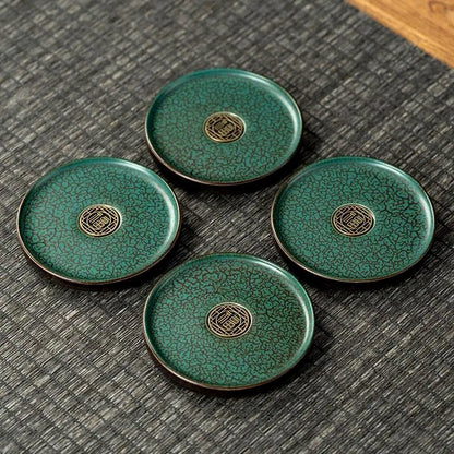 Nordic Gold Verdant Emblem Coasters