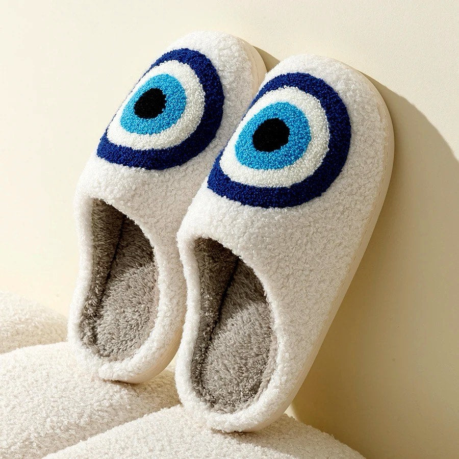 Evil Eye Guardian Slippers: Cozy Protection for Your Steps