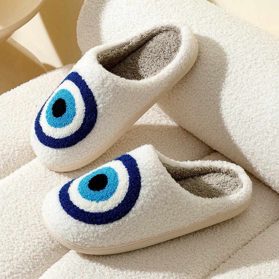 Evil Eye Guardian Slippers: Cozy Protection for Your Steps