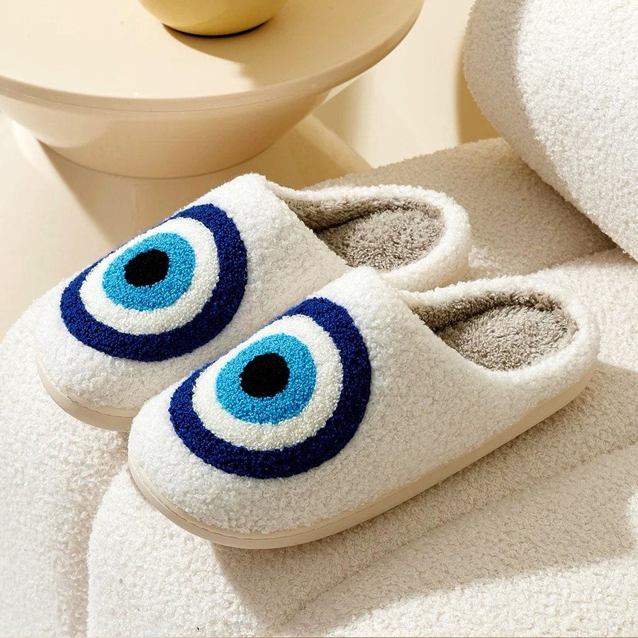 Evil Eye Guardian Slippers: Cozy Protection for Your Steps