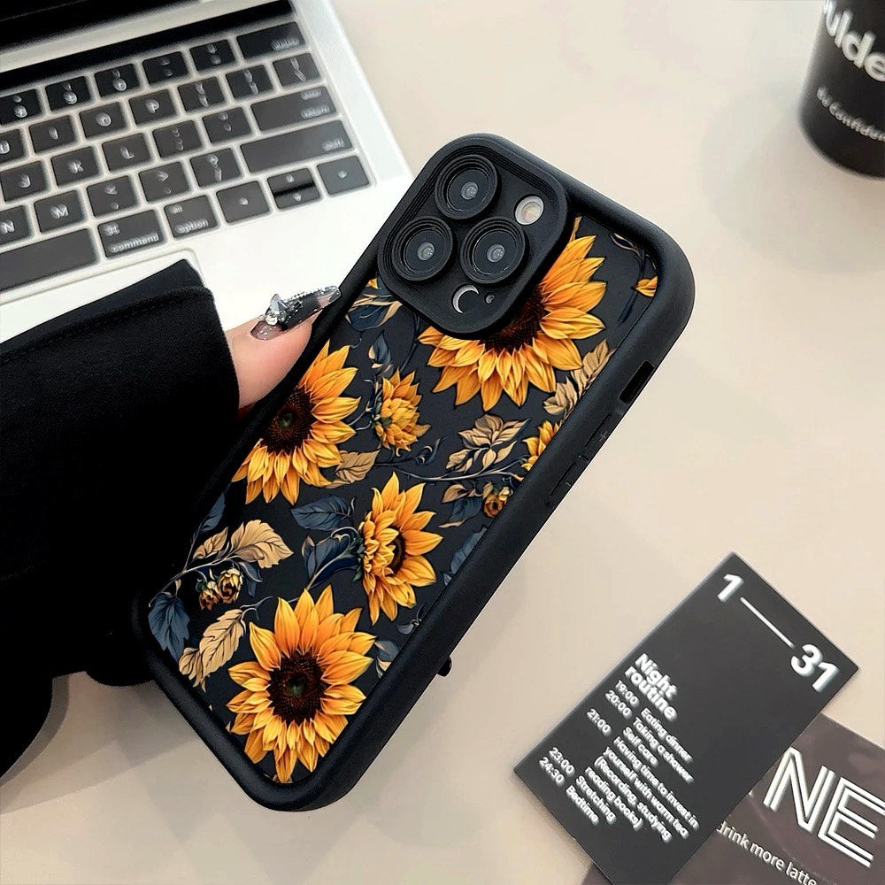 Sunflower Radiance iPhone Case with Robust Silicone Protection