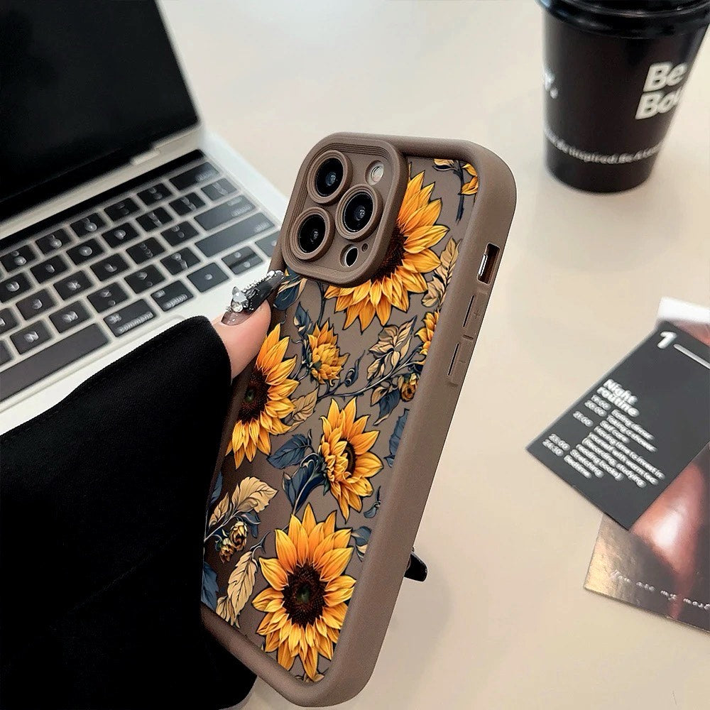 Sunflower Radiance iPhone Case with Robust Silicone Protection