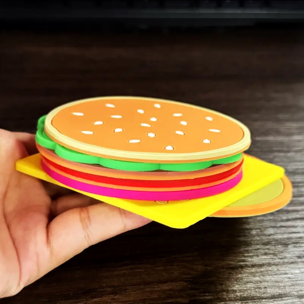 McCoaster’s 8-Piece Burger Stack Coasters Set