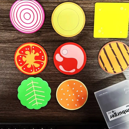 McCoaster’s 8-Piece Burger Stack Coasters Set