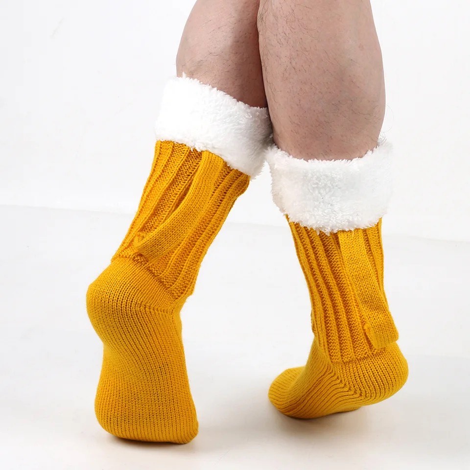 Autumn Cheers 3D Beer Mug Cozy Socks