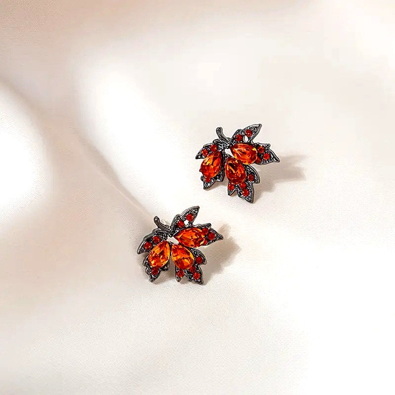 Autumn French Romantic Maple Leaves Earrings