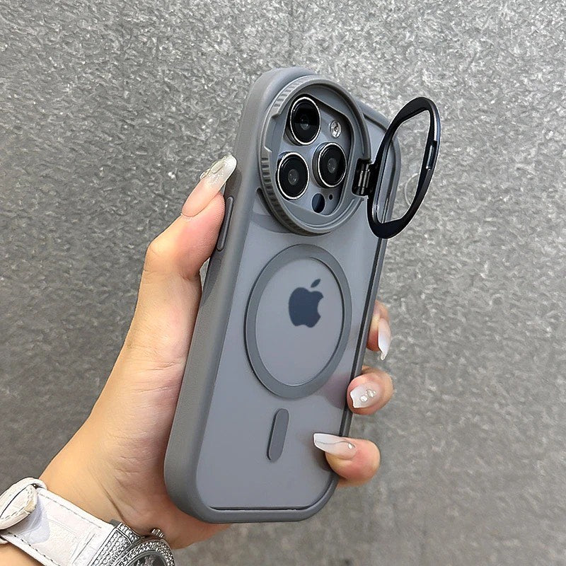 IPhone SafeGuard Magnetic Silicone Case with Foldable Lens