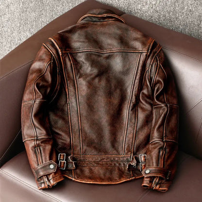 Vintage Leather Jacket with Bold Style and All-Day Comfort